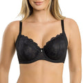 Luxlacy Full Bust Lace Padded Bra - Black