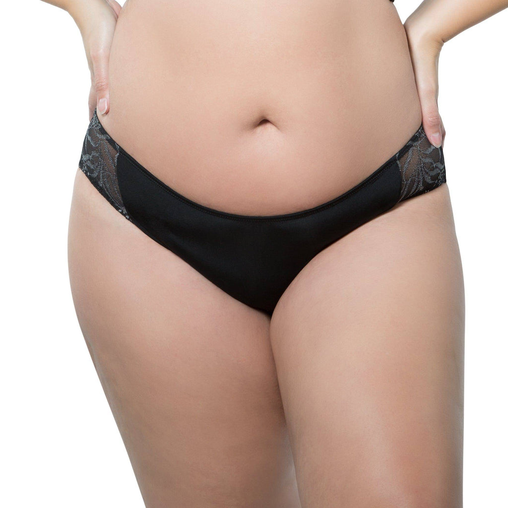 Marrianne Microfiber Polka Dot Bikini Style - Black