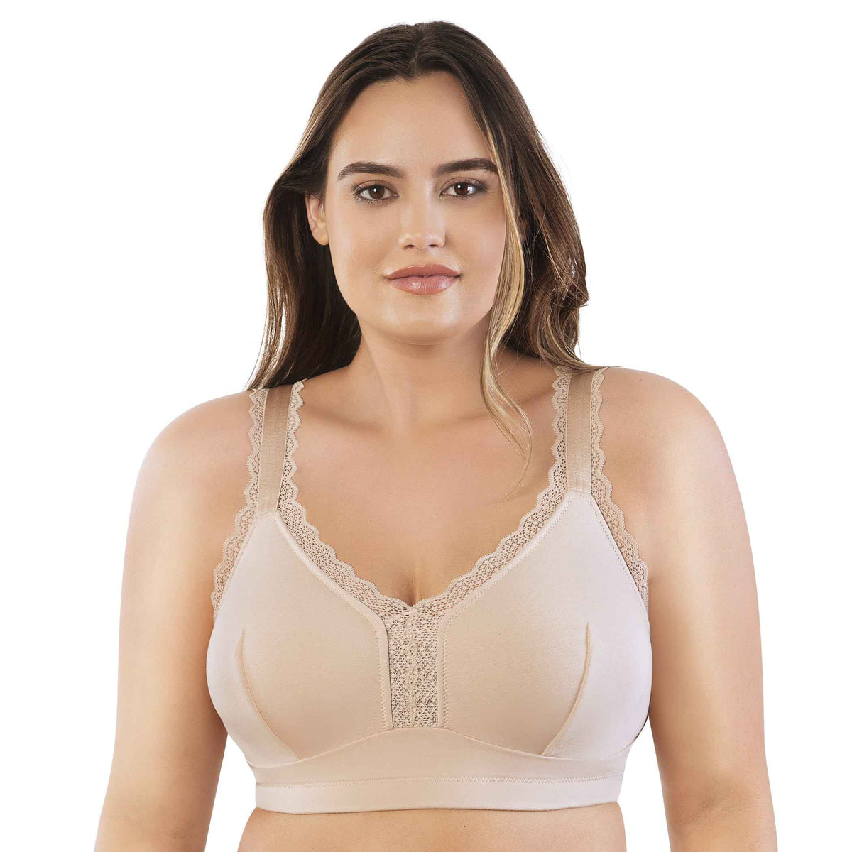 Dalis Wire-Free Full Bust Bralette - Bare