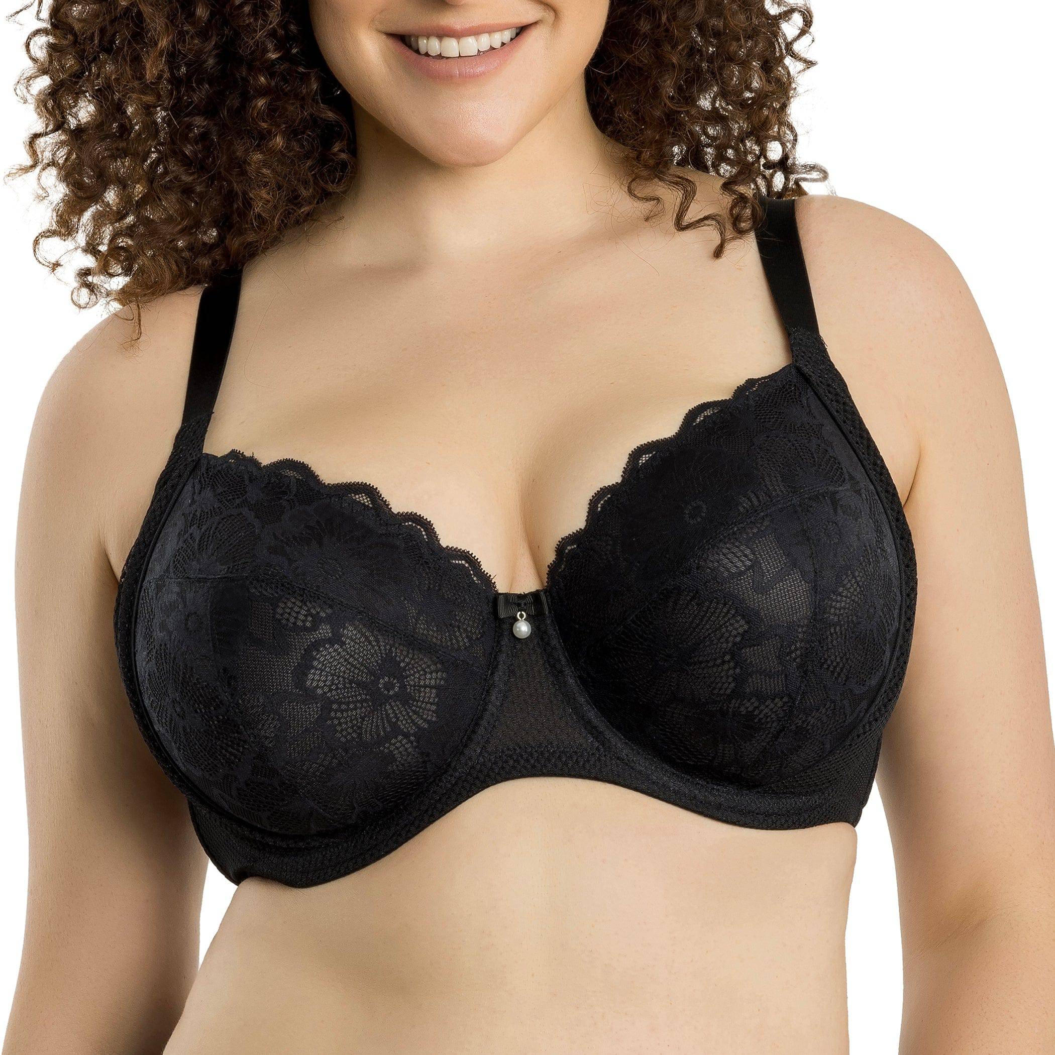 Luxlacy Full Bust Lace Padded Bra - Black
