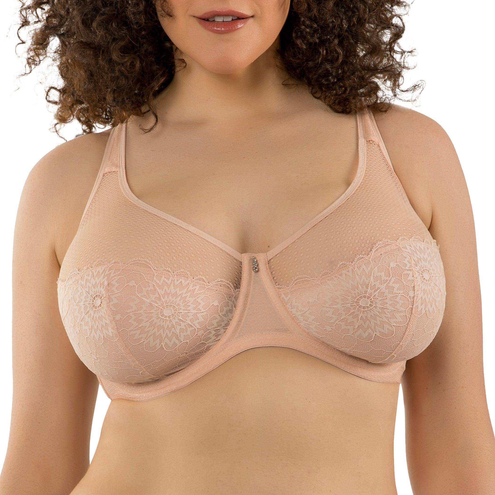 Luxlacy Full Bust Lace Padded Bra - Cameo Rose