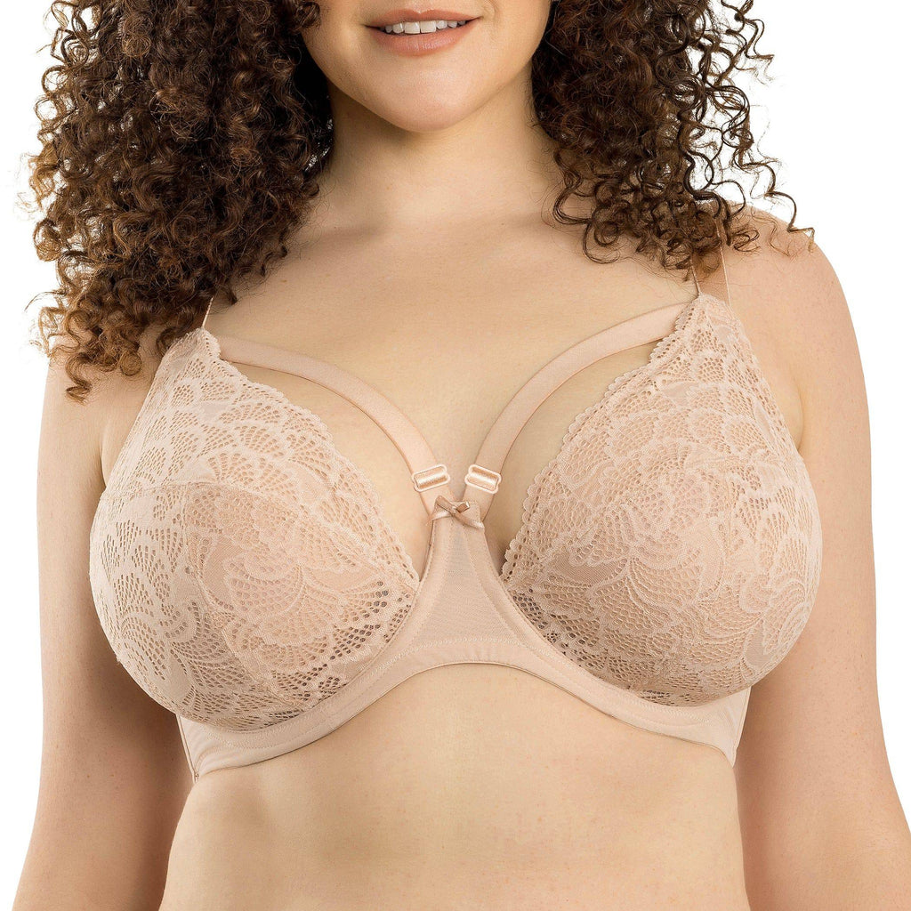 Olivia Unlined Plunge Bra - Cameo Rose