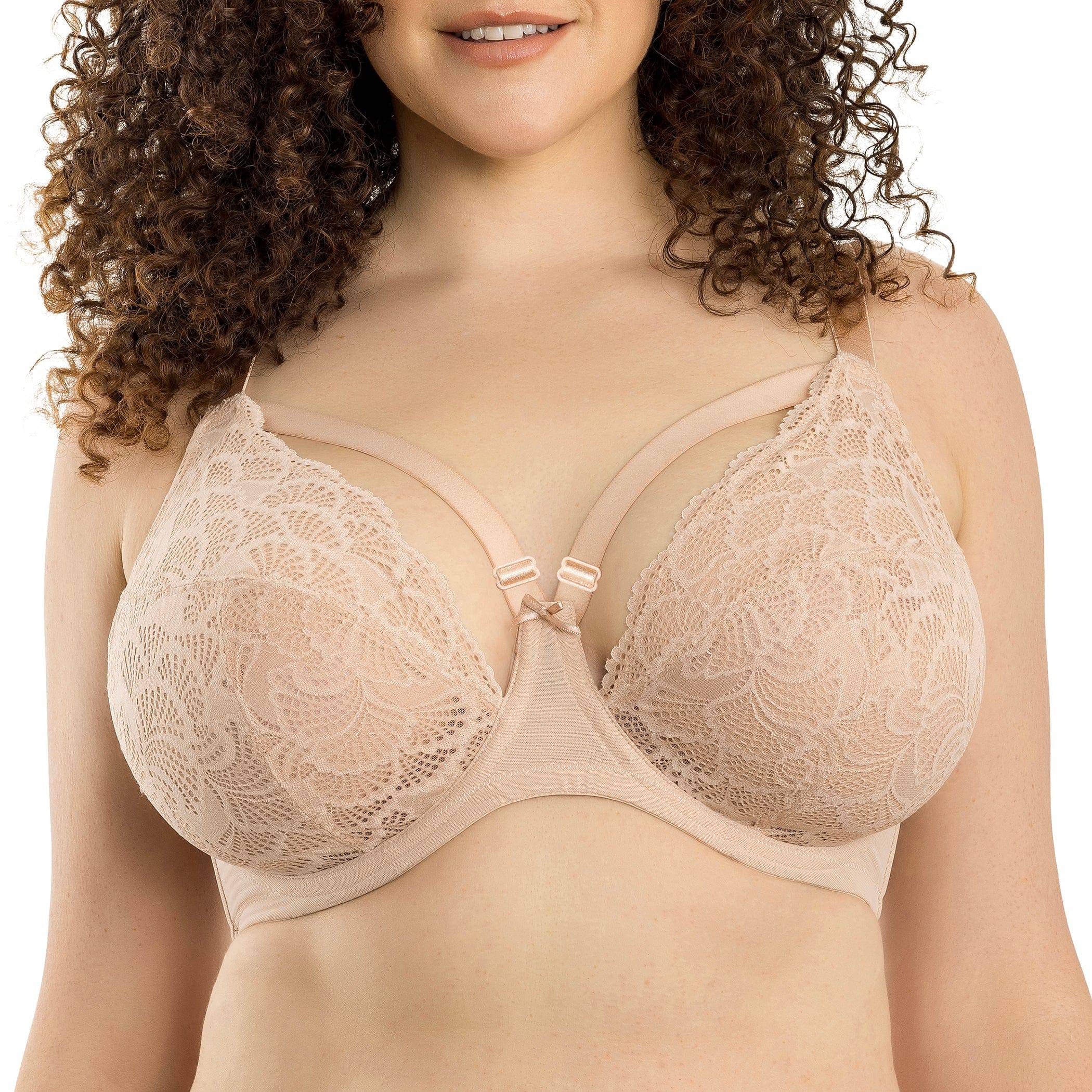 Olivia Unlined Plunge Bra - Cameo Rose