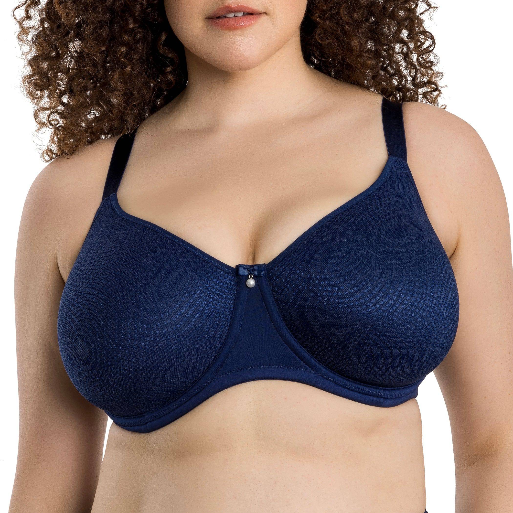 Pearl Minimizer Full Bust Padded Bra - Navy