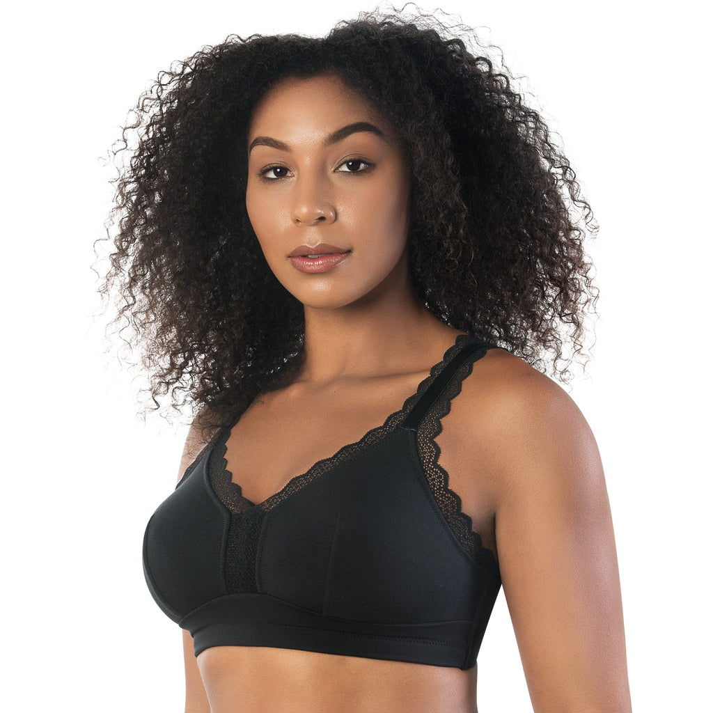 Dalis Wire-Free Full Bust Bralette - Black