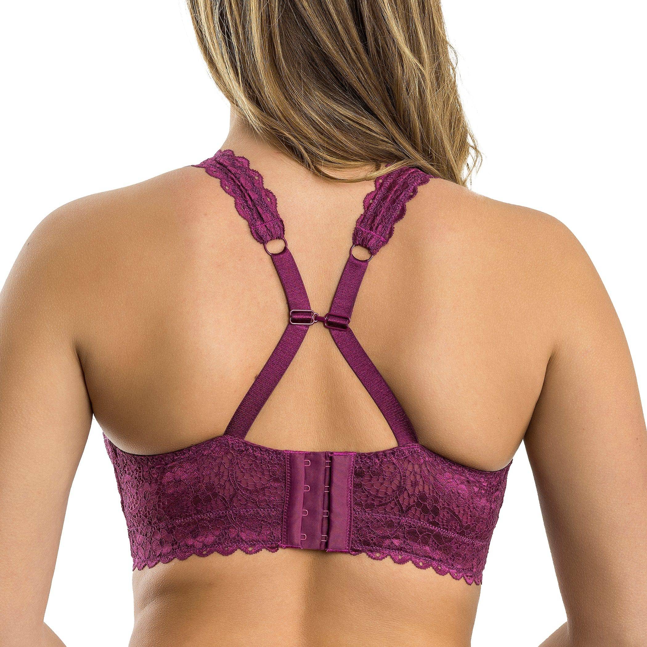 Adriana Wire-Free Full Bust Supportive Bralette - Blackberry