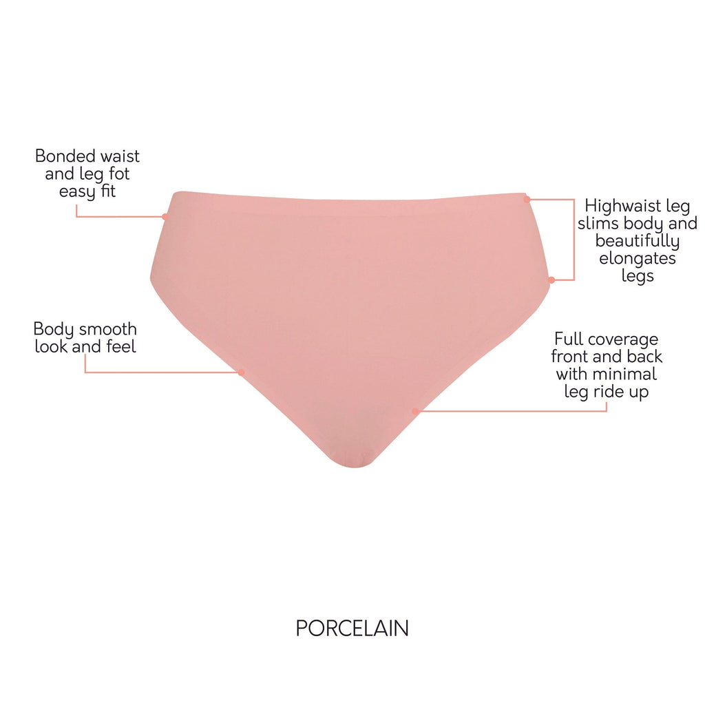 Bonded  French Cut Body Smoothing Panty - Porcelain