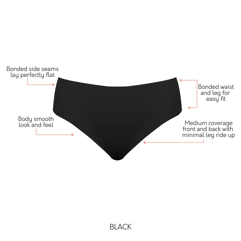 Bonded Hipster No Panty Line - Black