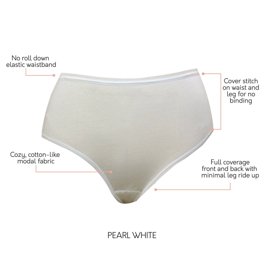 Cozy Full Coverage Brief - Pearl White