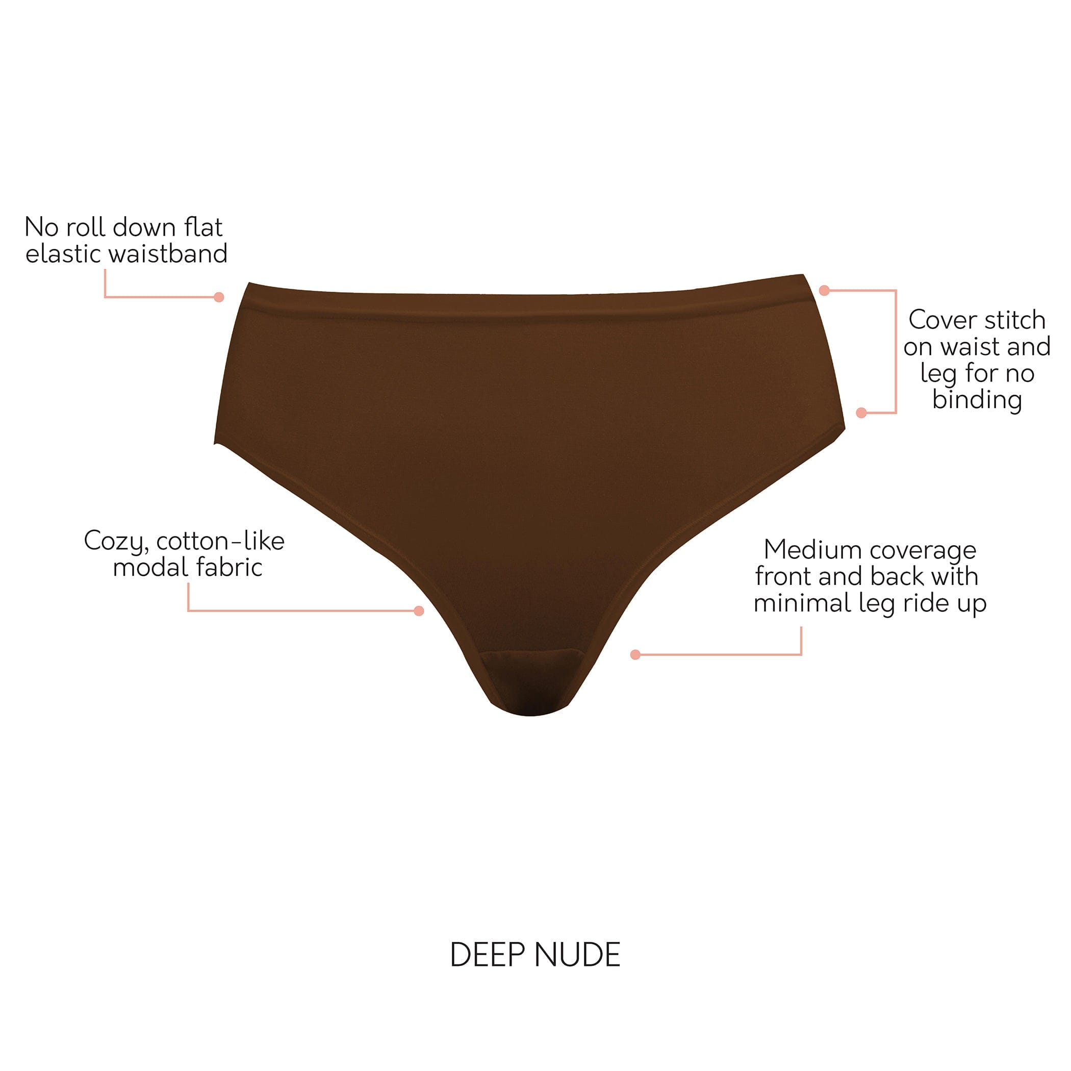 Cozy Full Coverage Hipster - Deep Nude