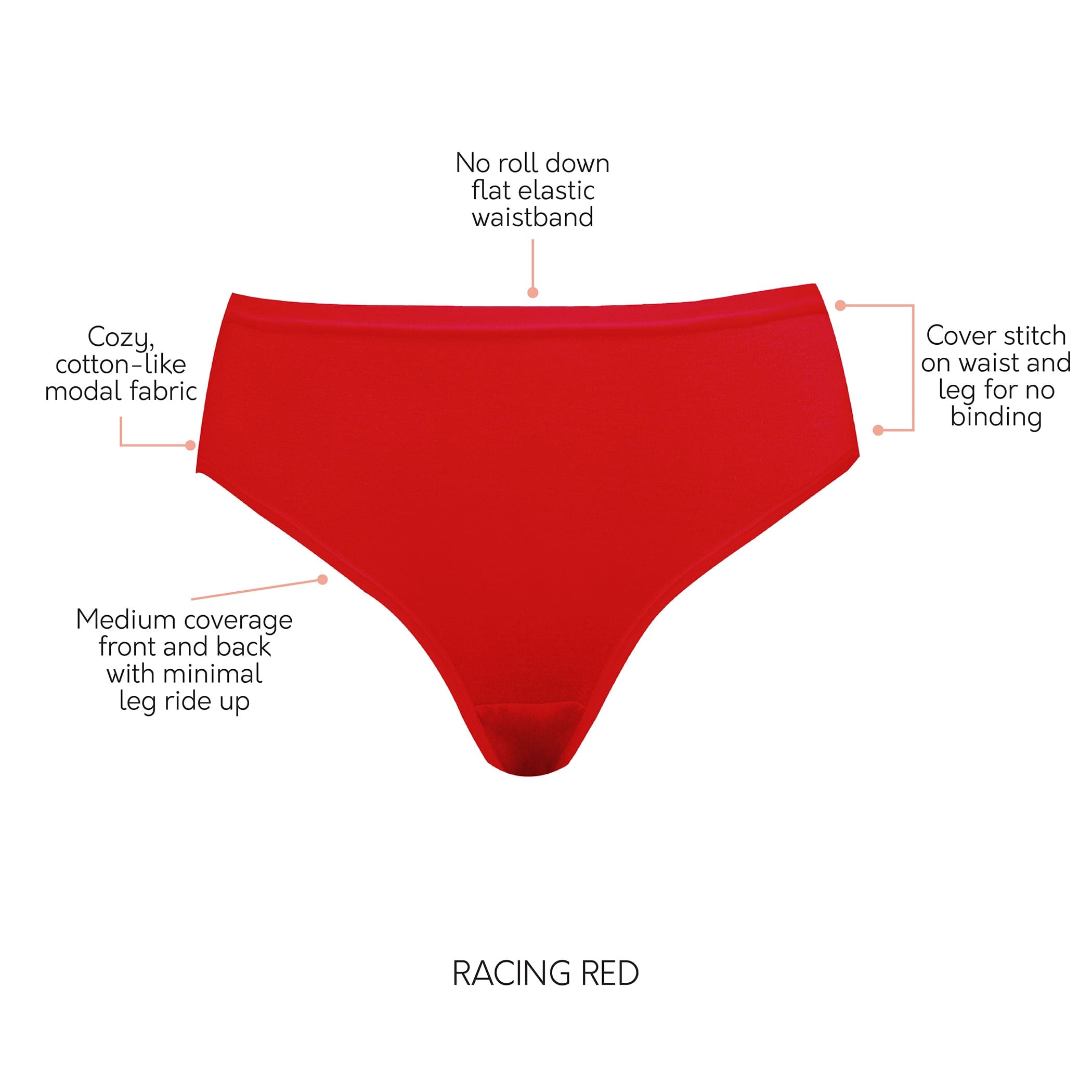 Cozy Full Coverage Hipster - Racing Red