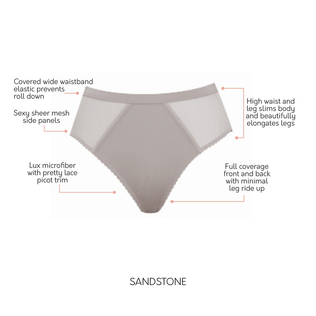 Micro Dressy High Waisted French Cut Panty - Sandstone