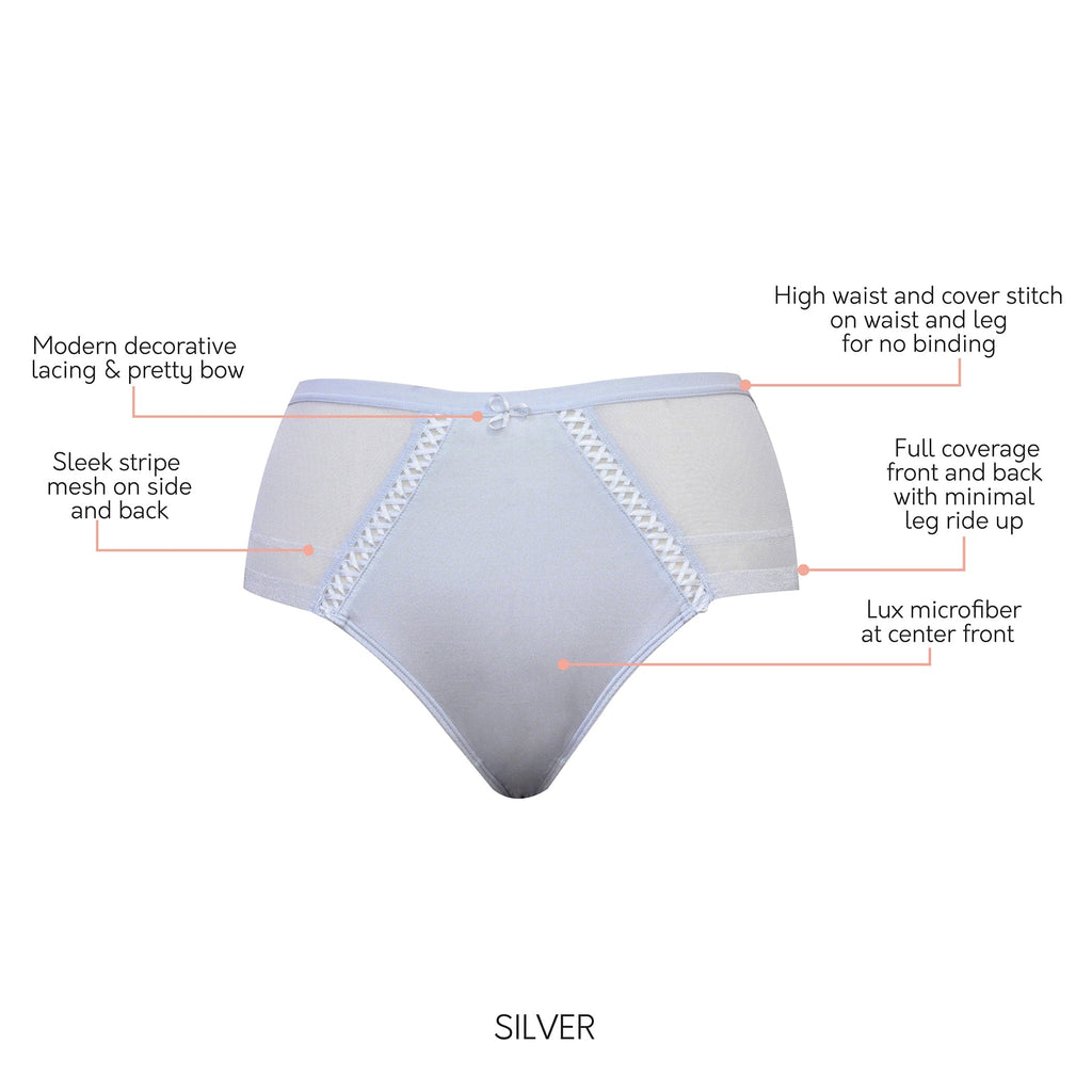 Shea Full Coverage Brief - Silver