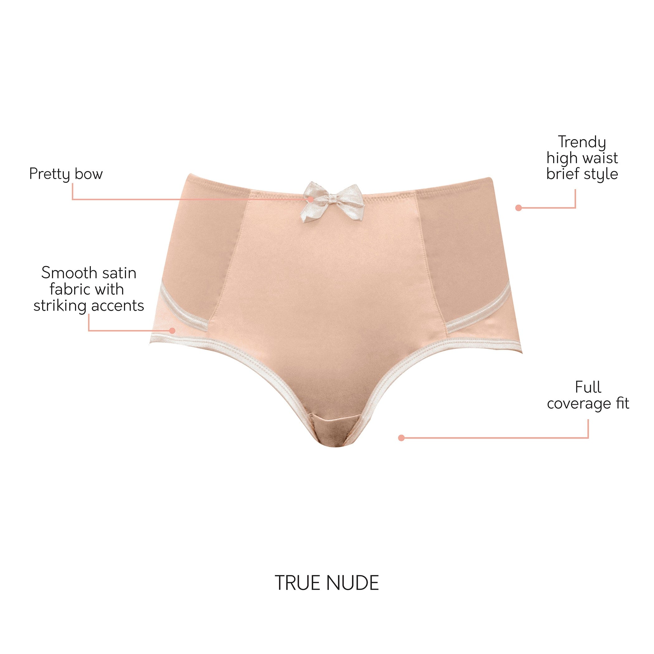 Charlotte High Waist Vinatge Brief - T. Nude