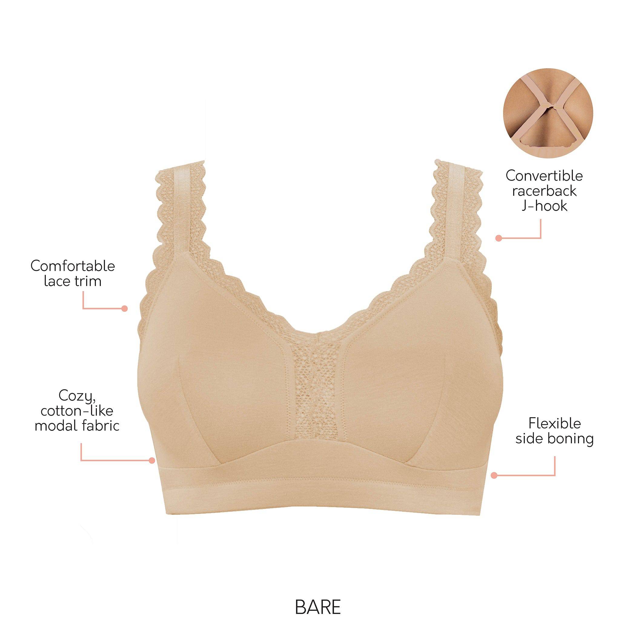 Dalis Wire-Free Full Bust Bralette - Bare