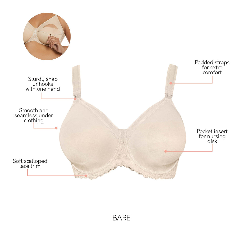 Leila Underwire Full Bust Nursing Bra - Bare