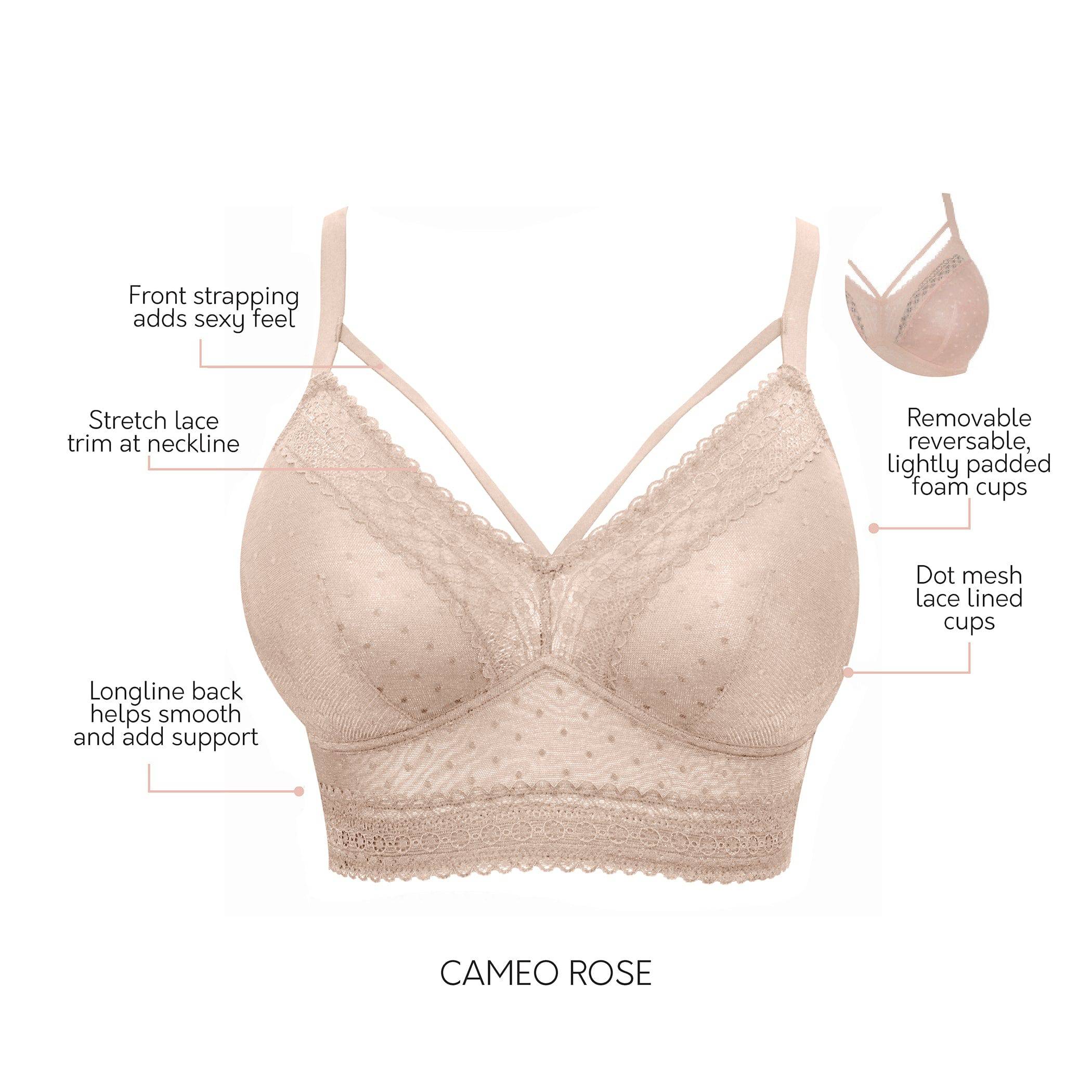 Mia Wire-Free Full Bust Padded Bralette - Cameo Rose