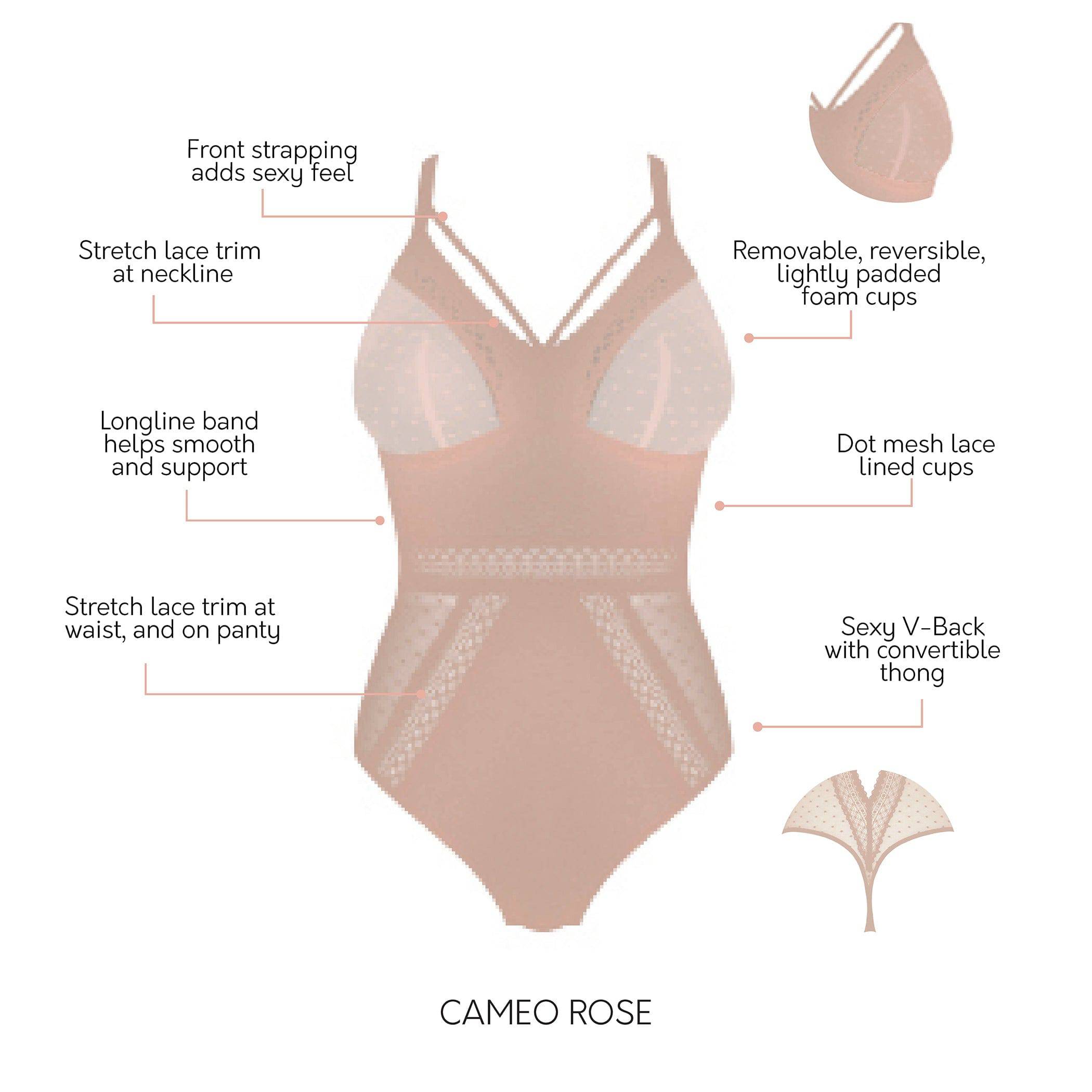 Mia Wire-Free Full Bust Bodysuit - Cameo Rose
