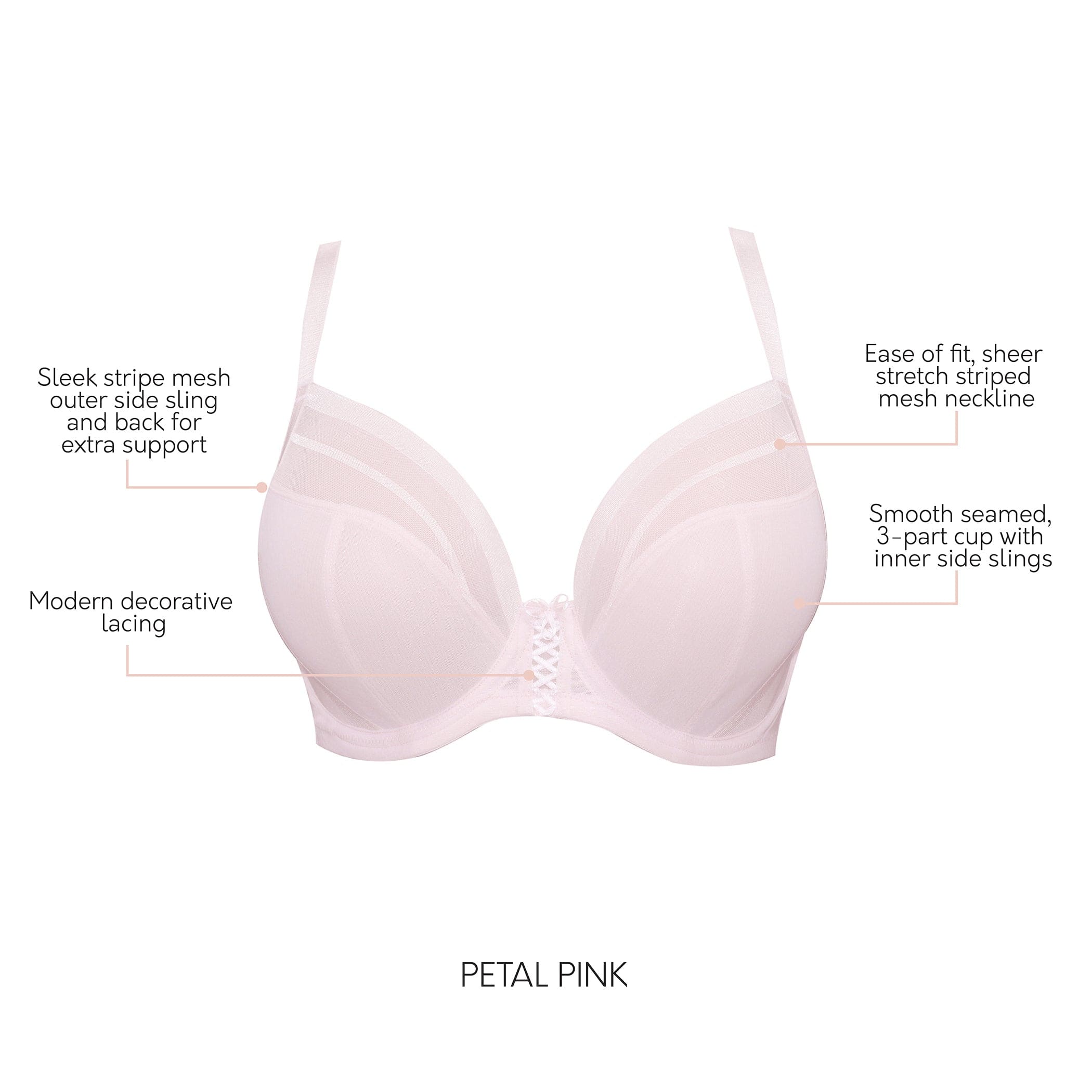 Shea Full Bust Unlined Plunge Bra - Petal Pink