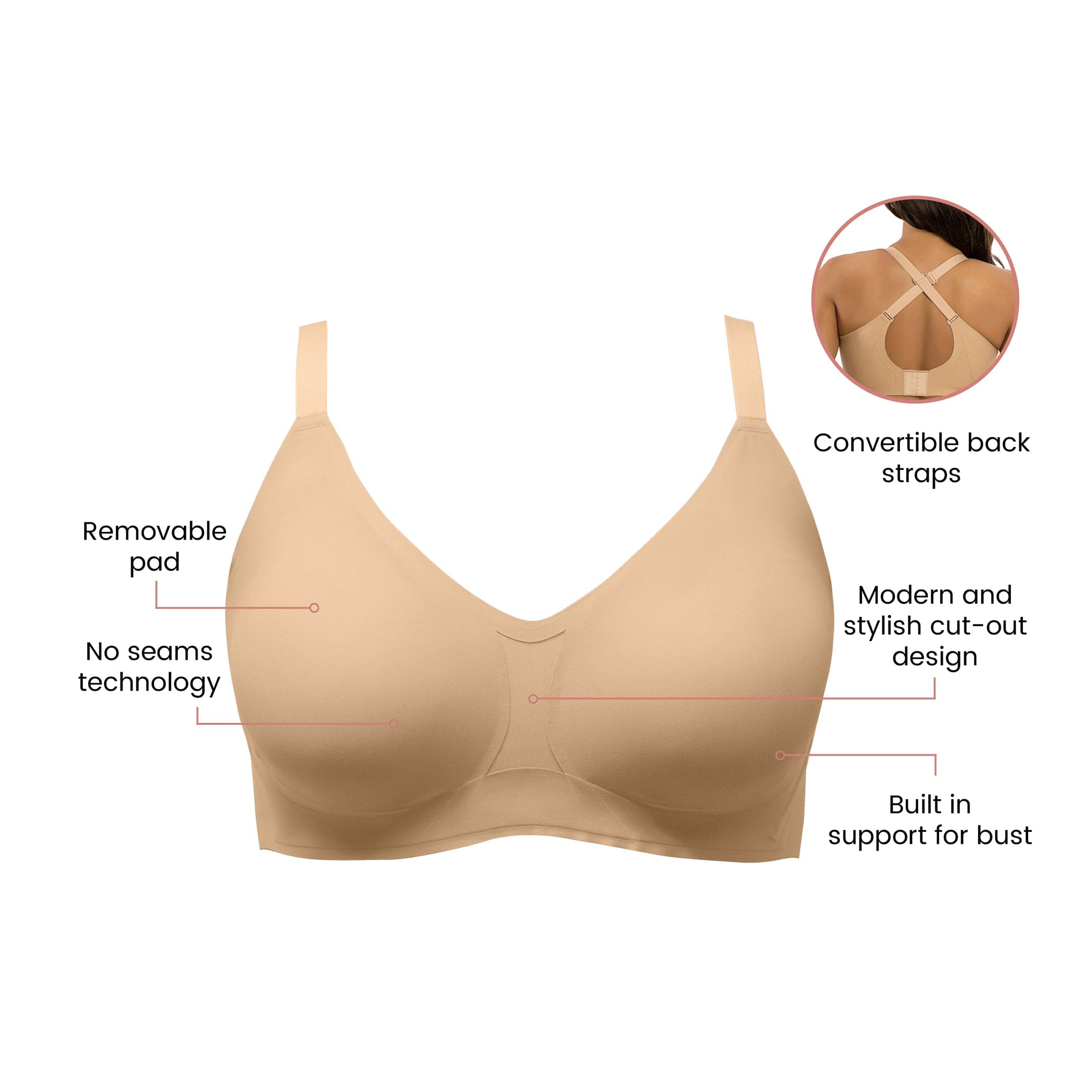 Simplicity Full Bust Everyday Bra - Bare