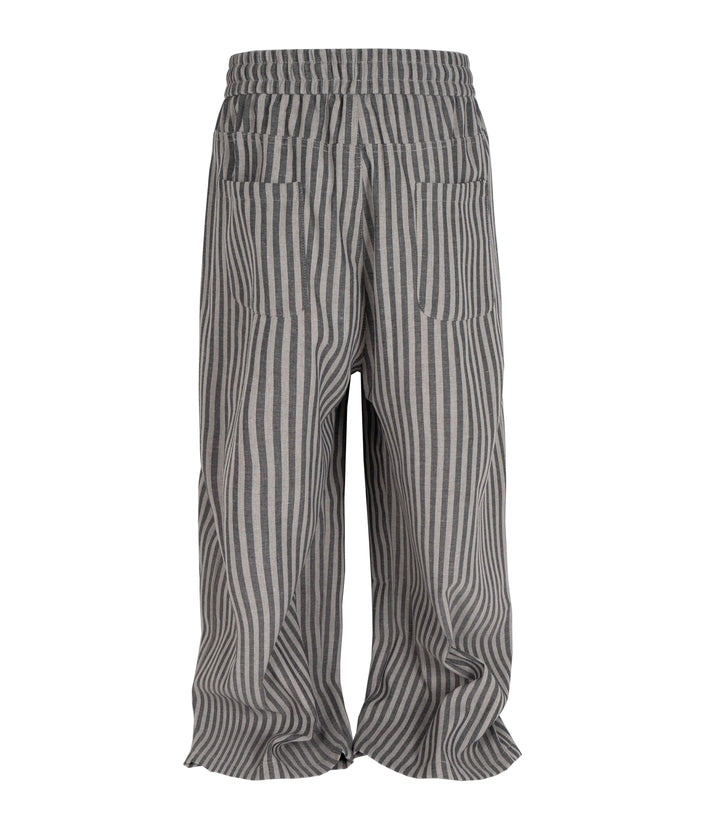 GREY STRIPED LOUNGE PANTS