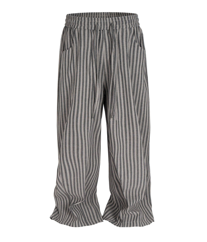 GREY STRIPED LOUNGE PANTS