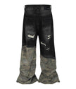 NOIR SCAB CAMO FLARE DENIM