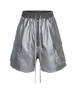 METALLIC SHINE CARGO SHORTS
