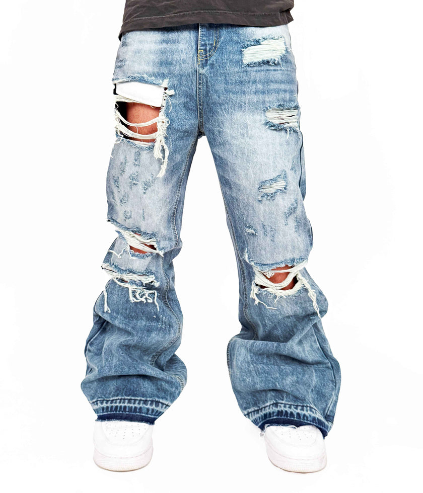 AZUL DESTRUCTION DENIM