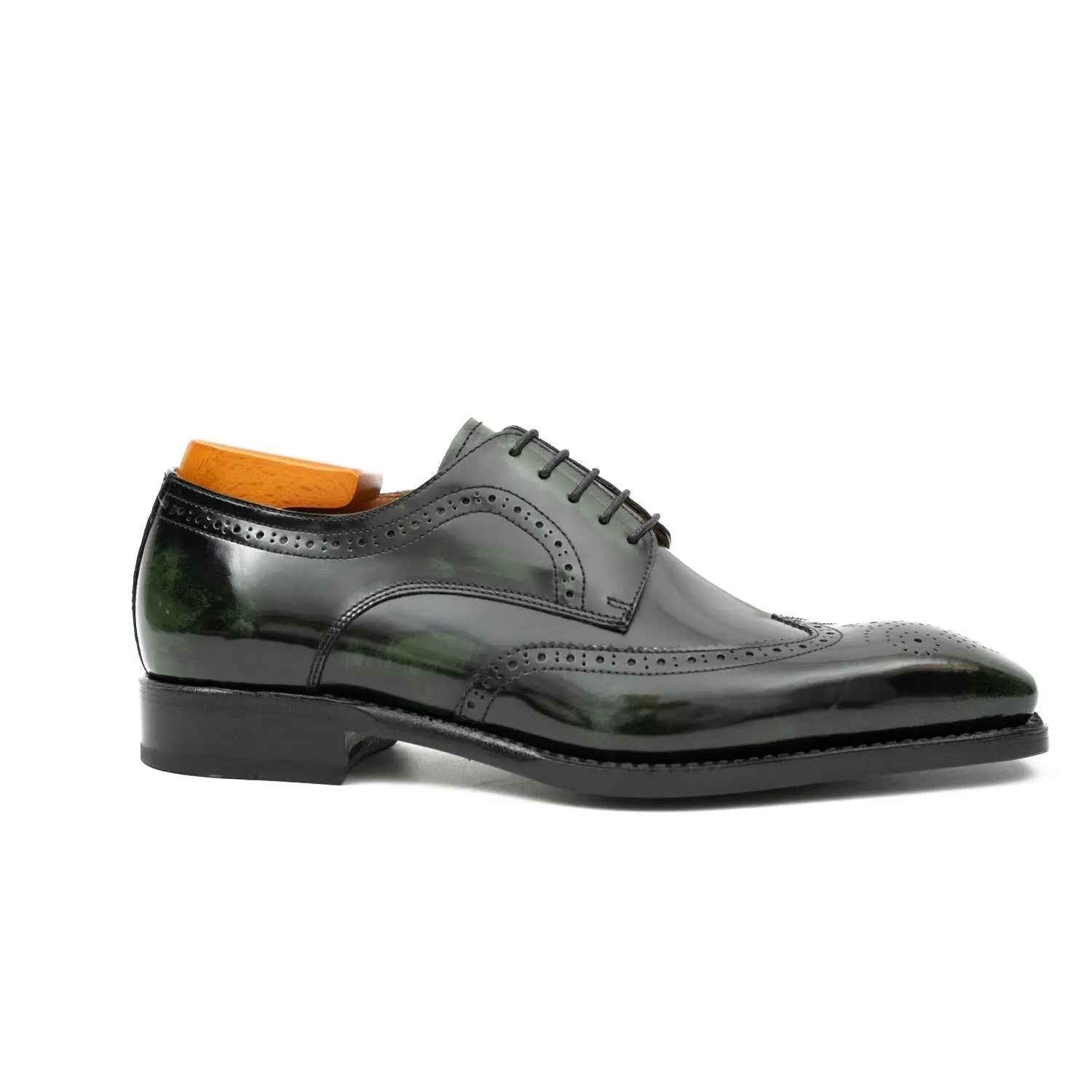 Patent leather goodyear welt dress shoes Green
