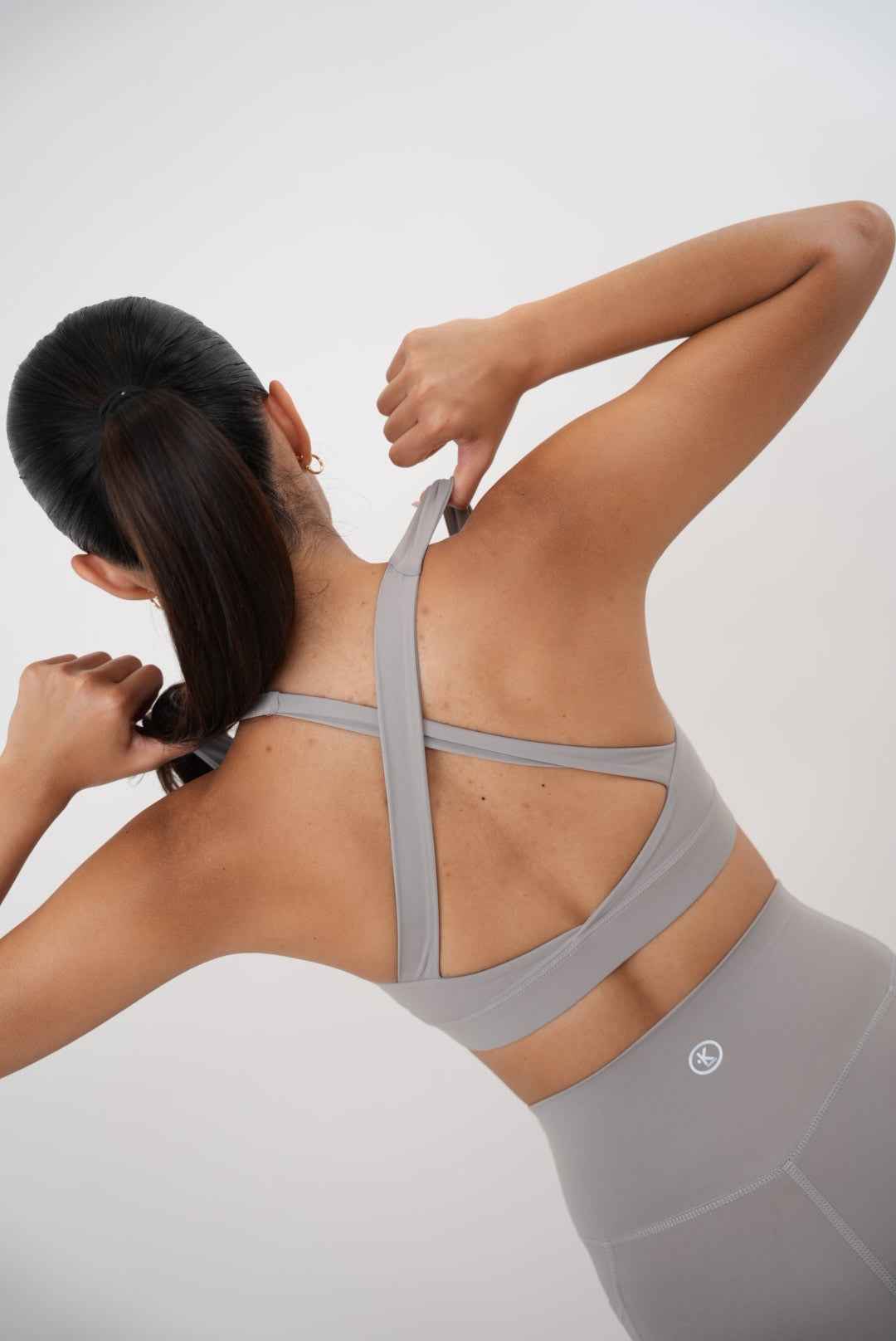 I Am Glowing Frosty Gray Quick Dry Butter Bra