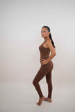 I Am Wealthy Brown Comfort Stretch Legging