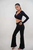 I Am Present Black Stretch Flare Legging