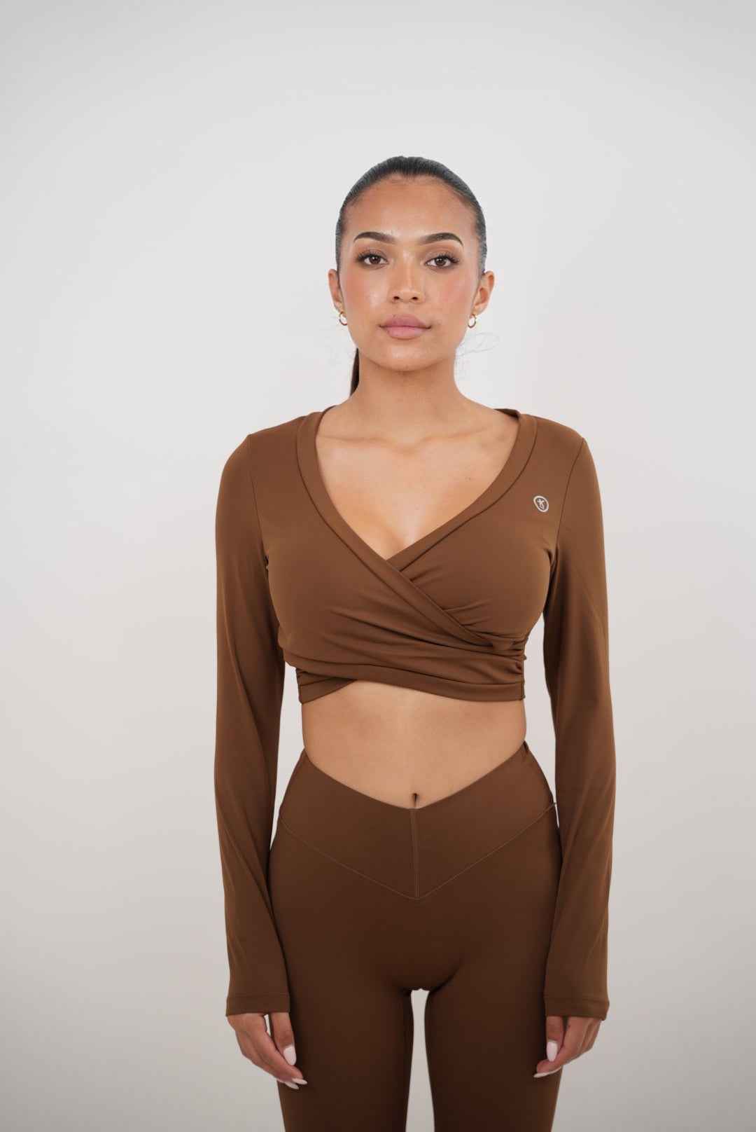 I Am Present Brown Elegant Top