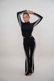 I Am Motivated Black Flare Pant