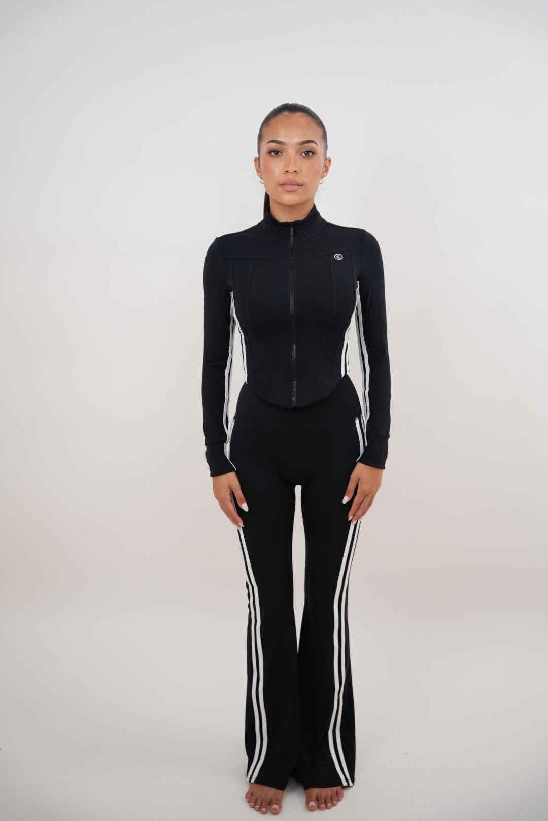 I Am Motivated Black Flare Pant
