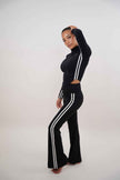 I Am Motivated Black Flare Pant