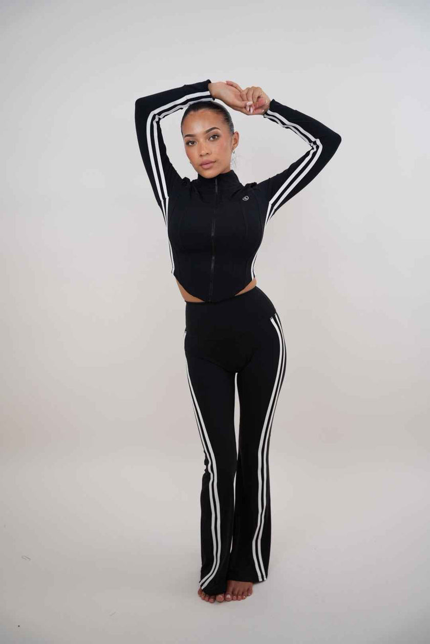 I Am Motivated Black Flare Pant