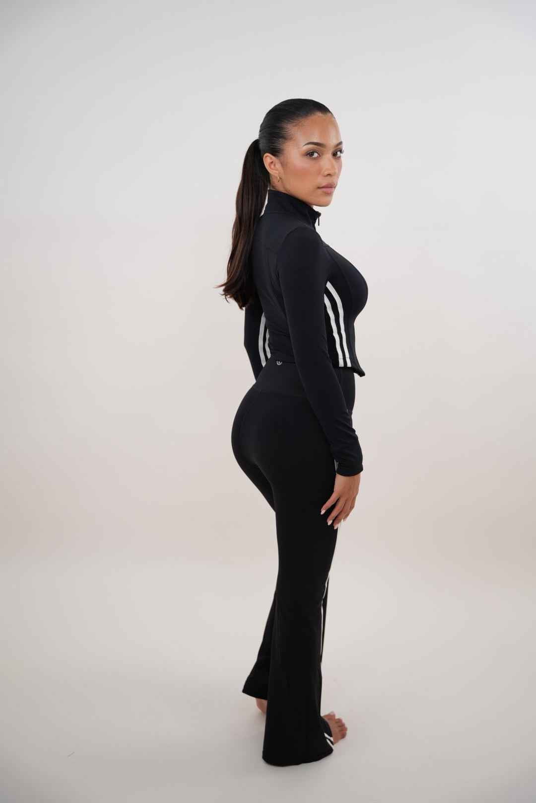 I Am Motivated Black Flare Pant