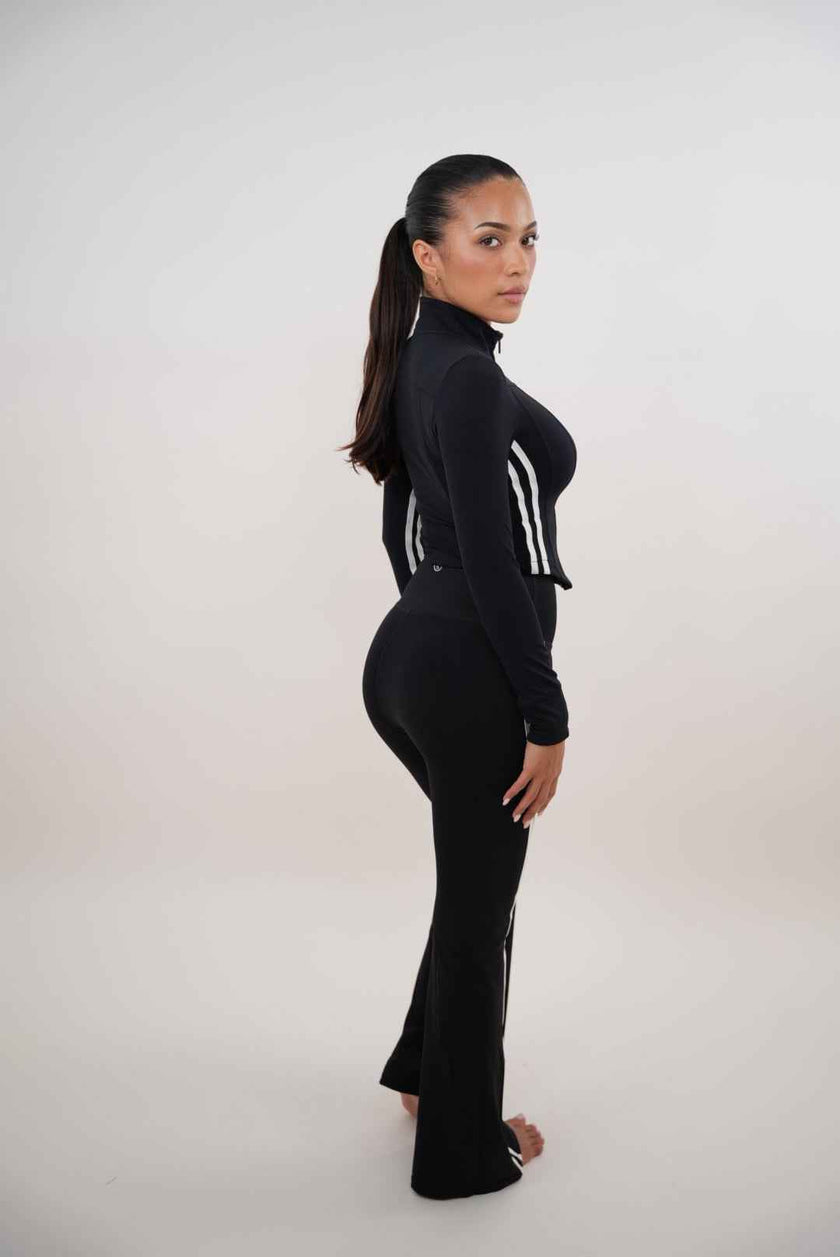 I Am Motivated Black Flare Pant