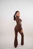 I Am Motivated Brown Flare Pant