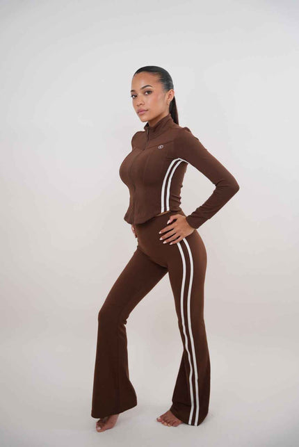 I Am Motivated Brown Flare Pant