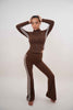 I Am Motivated Brown Flare Pant