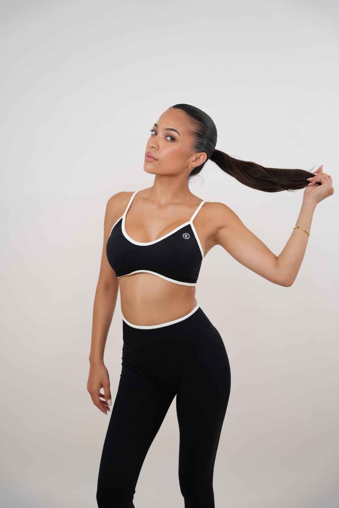 Passion is Power Black Sports Bra
