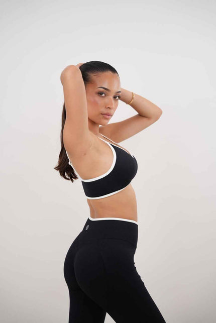 Passion is Power Black Sports Bra