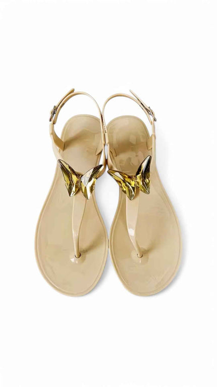 ALIANA White Gel Beach Sandals