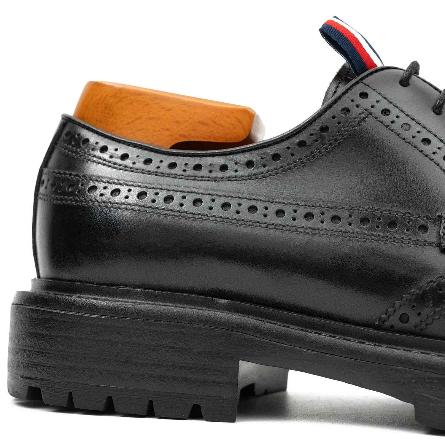 Premium Men's Classic Derby Brogue Shoes Black