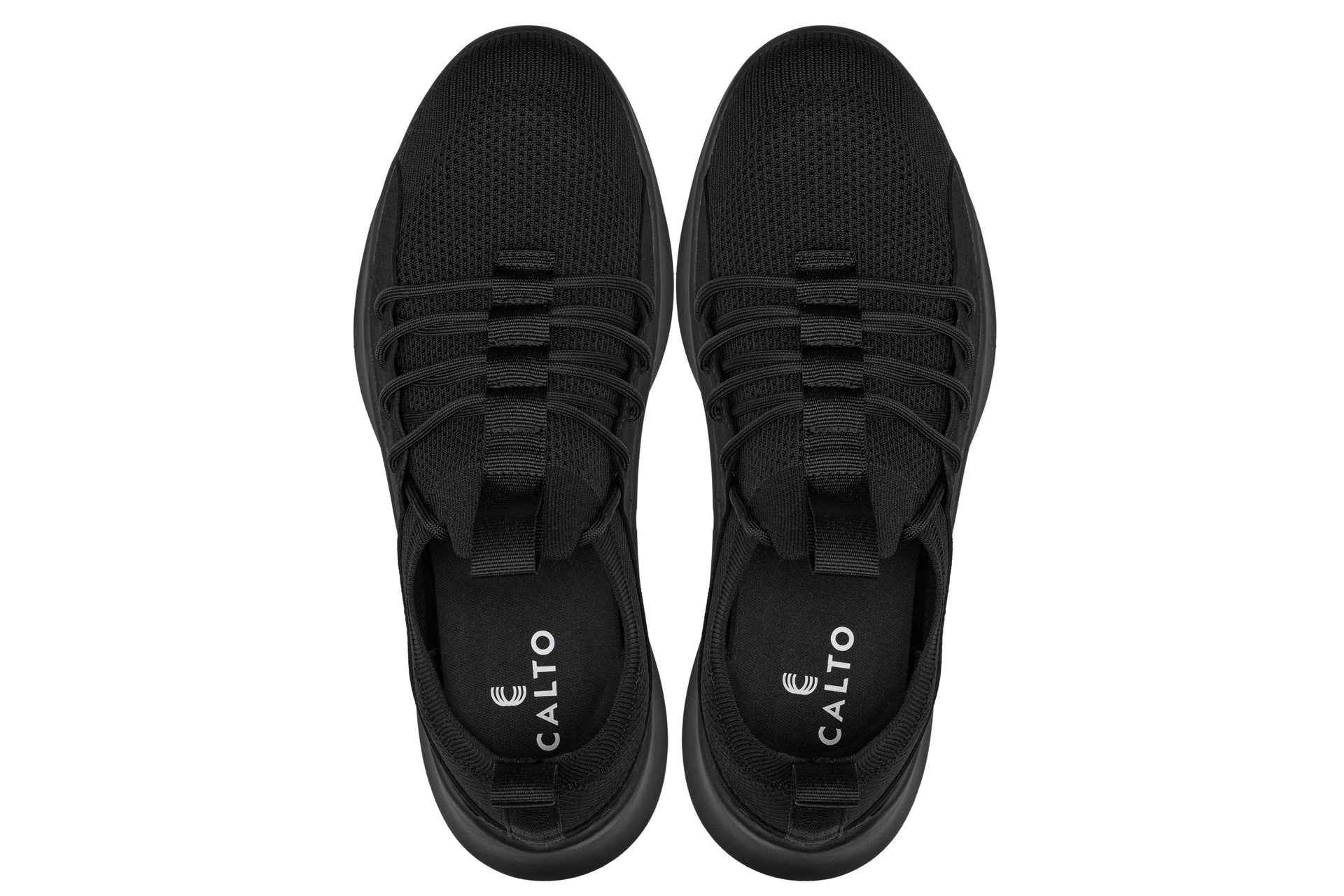 CALTO - Q130 - 2.4 Inches Taller (Black/Black Sole) - Ultra Lightweight Sneakers