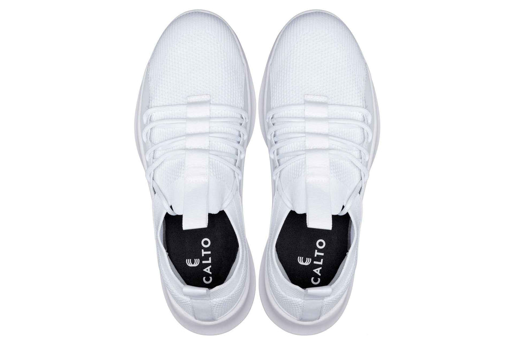 CALTO - Q131 - 2.4 Inches Taller (Off-White/White Sole) - Ultra Lightweight Sneakers
