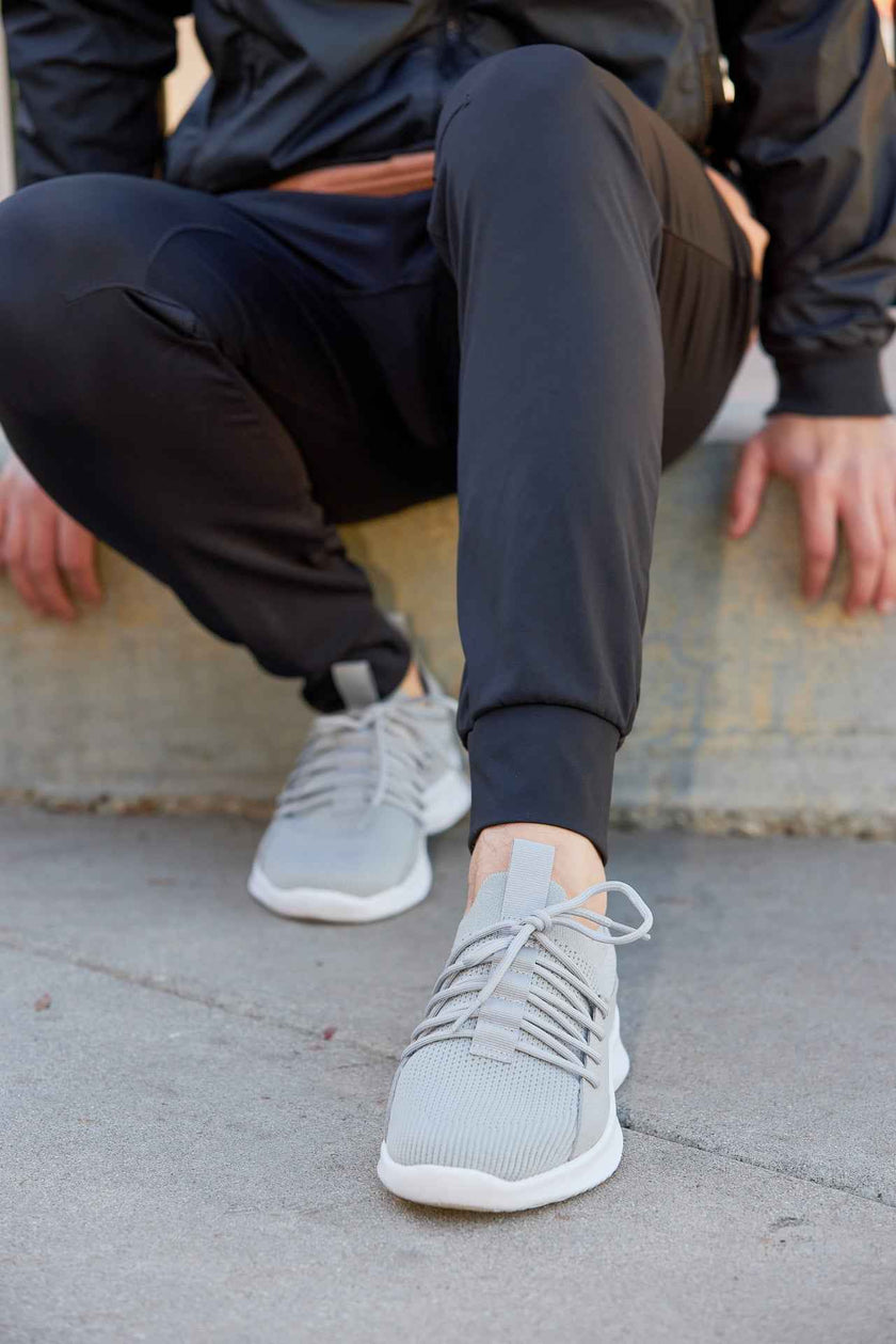 CALTO - Q134 - 2.4 Inches Taller (Light Gray/White Sole) - Ultra Lightweight Sneakers
